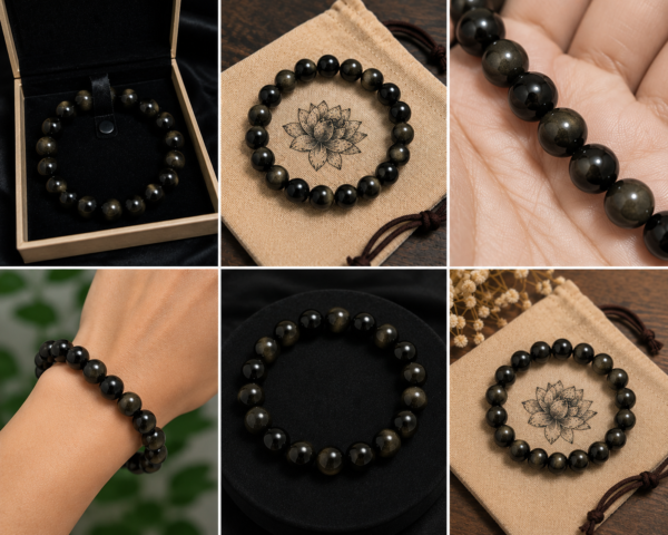 Natural Gold Obsidian